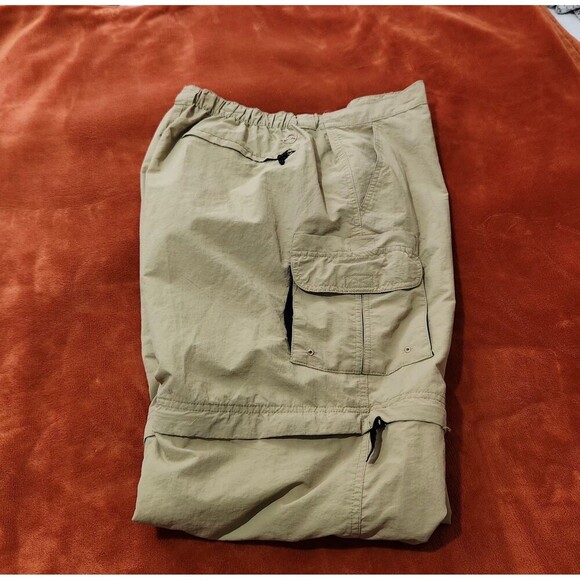 Magellan Convertible Pants Men 2XL Khaki Color Cargo Fishing Water Repellent - Picture 5 of 10